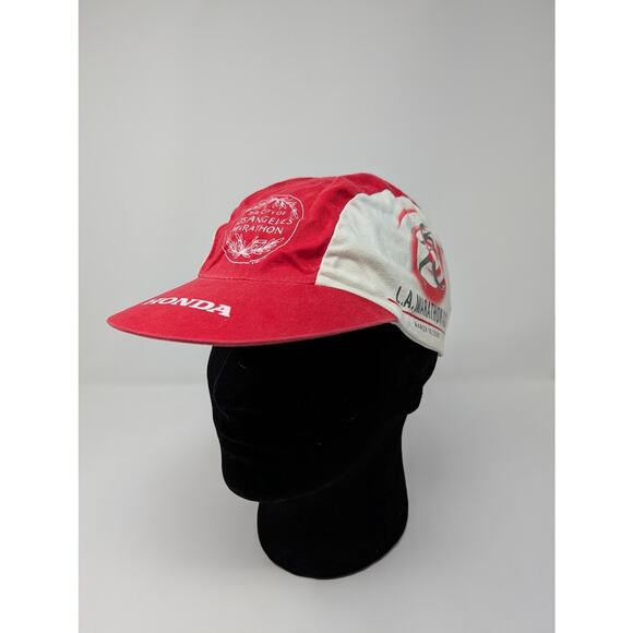 2006 Los Angeles Marathon Hat Honda Red Unstructured One Size Elastic - Picture 1 of 6
